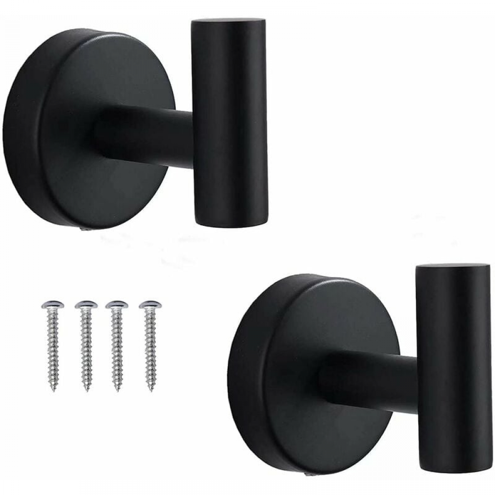 czarny Haczyki łazienkowe SUS 304 Solidne haczyki ścienne ze stali nierdzewnej do łazienek, haczyki na szlafroki Haczyki ścienne,