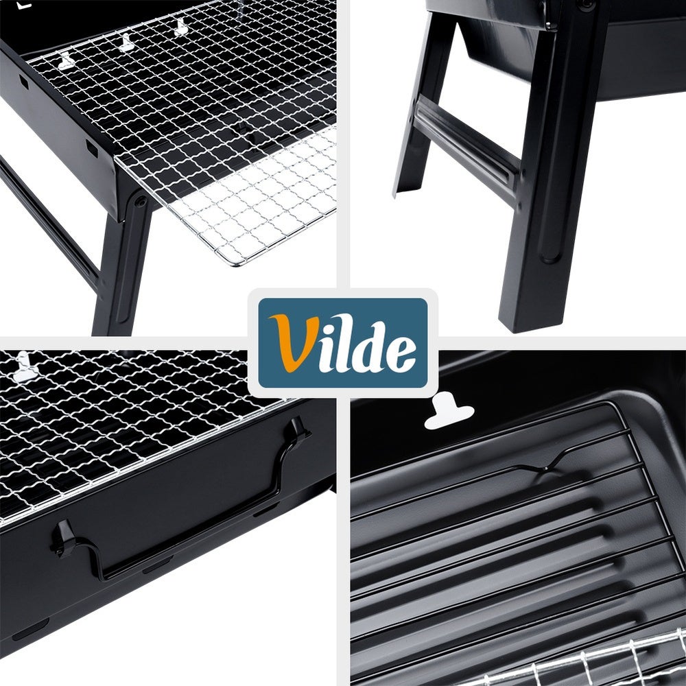 Grill węglowy składany przenośny walizka 40x27,5x20 cm - 4