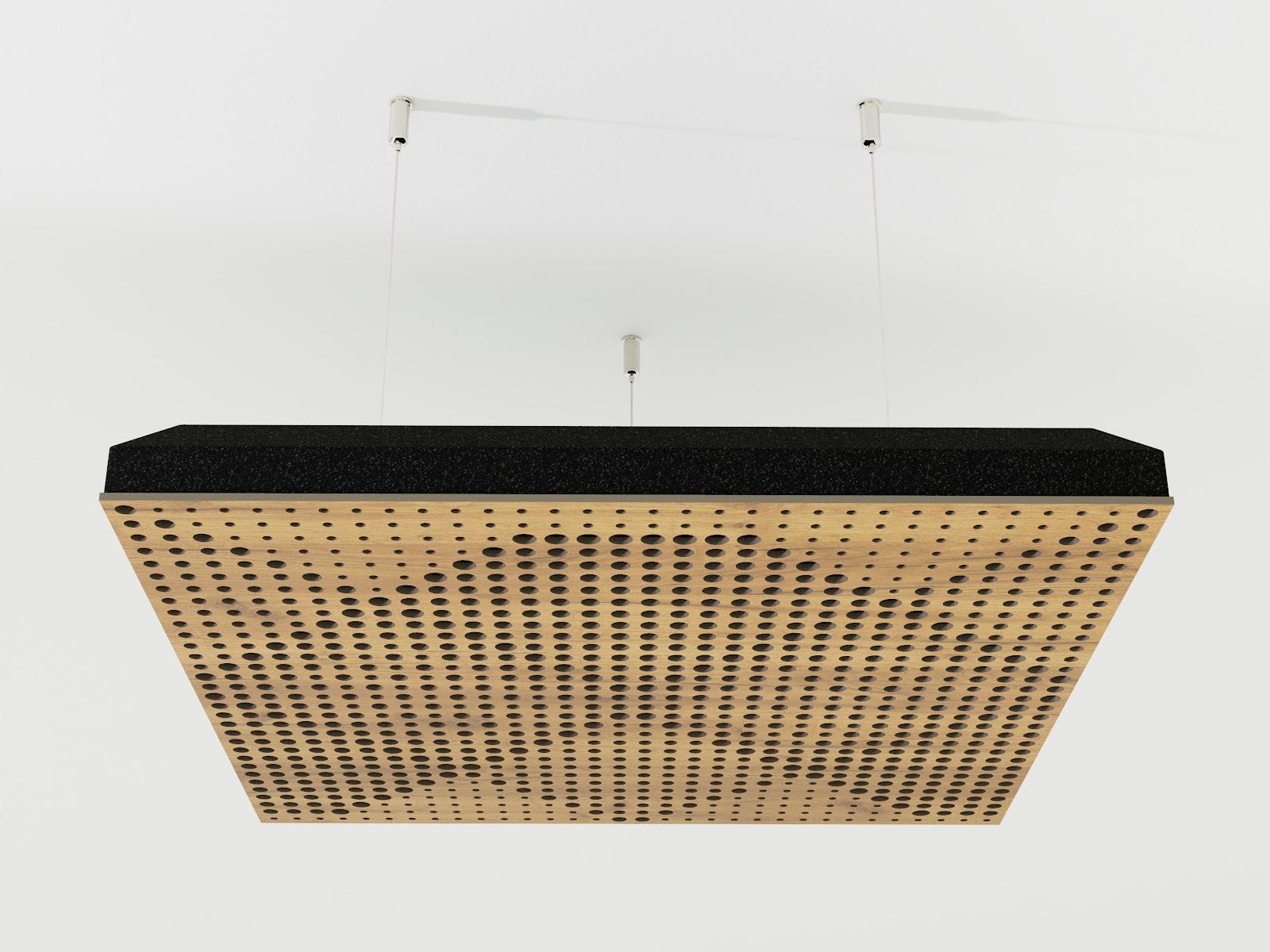 Lot De 2 Panneaux Acoustiques Absorbants Diffusants Pour Plafond Avec Tissu De Velours Et Kit De Montage | 50x50x5cm | Traitement Acoustique De La Maison | [WILDS - Sonoma | Marron