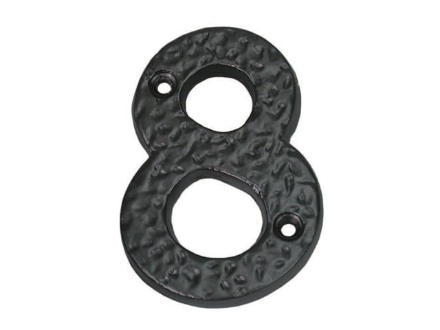 Numero civico 8 in ferro nero opaco