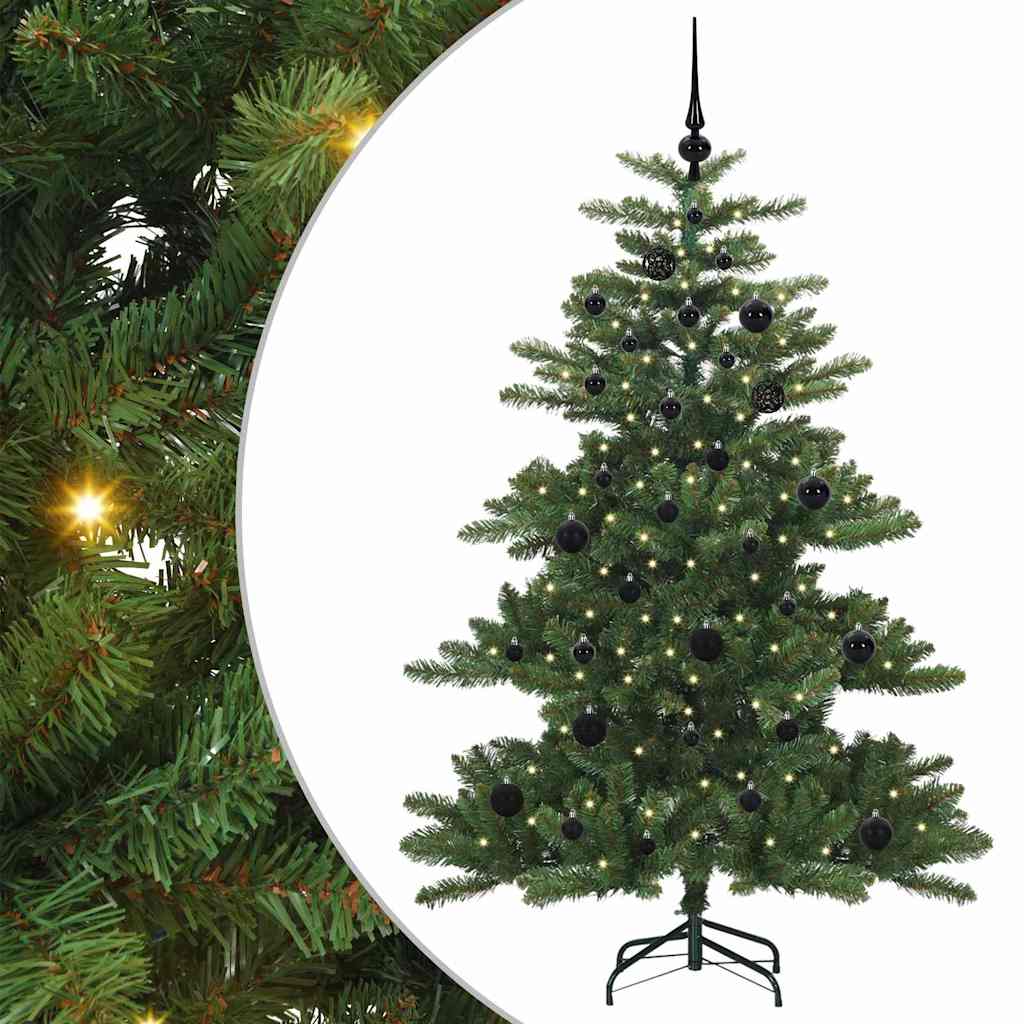 Sztuczna choinka z zawiasami z 150 diodami LED 150 cm PVC