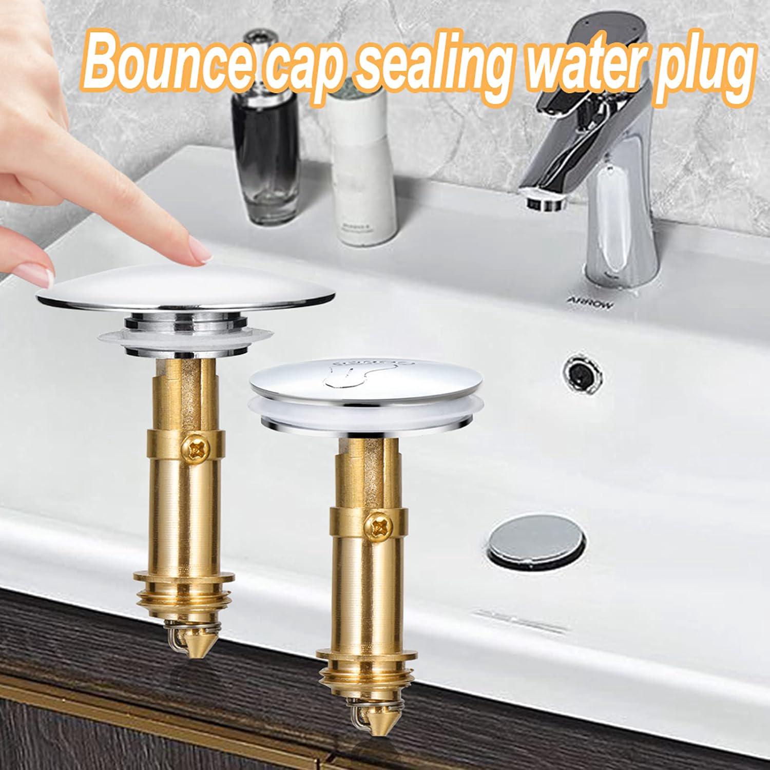 Bonde De Lavabo Clic-clac Chromé 90 Mm - Neuf, Système Pop-up, Salle De Bain