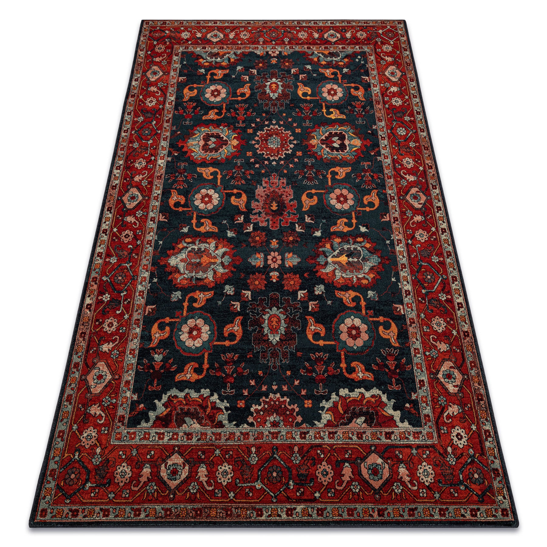 Dywan wełniany POLONIA Tesoro Ramka granat 235x350 cm