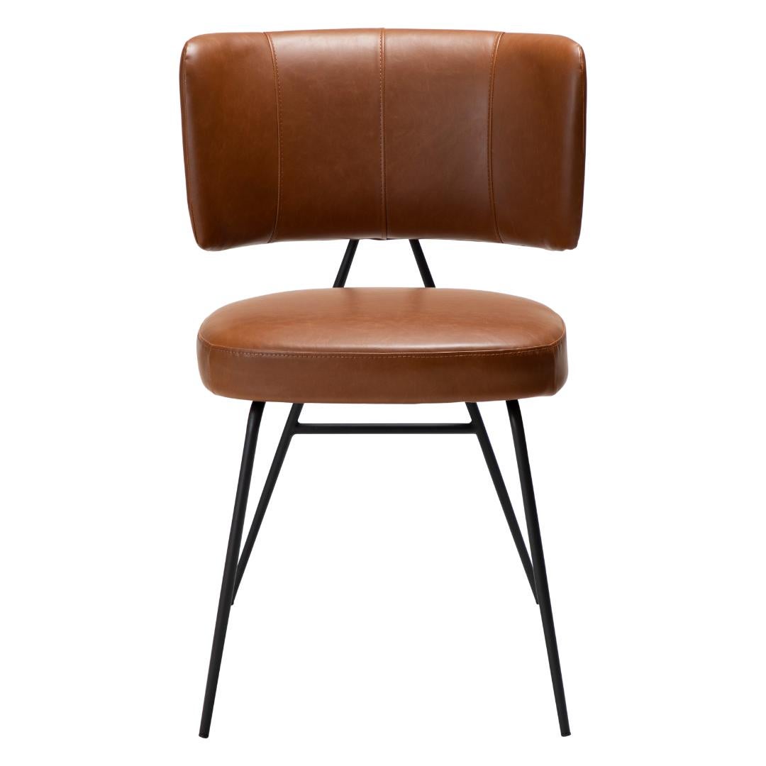 Roost Dan-Form krzesło stołowe PU skóra sztuczna jasnobrązowy.