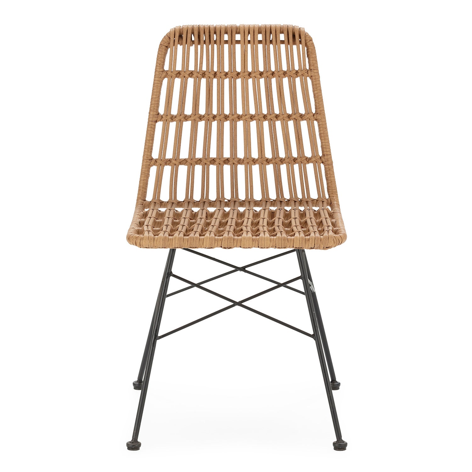 Pack de 2 chaises de salle à manger ou de jardin Aitana Ratan/Noir - 3