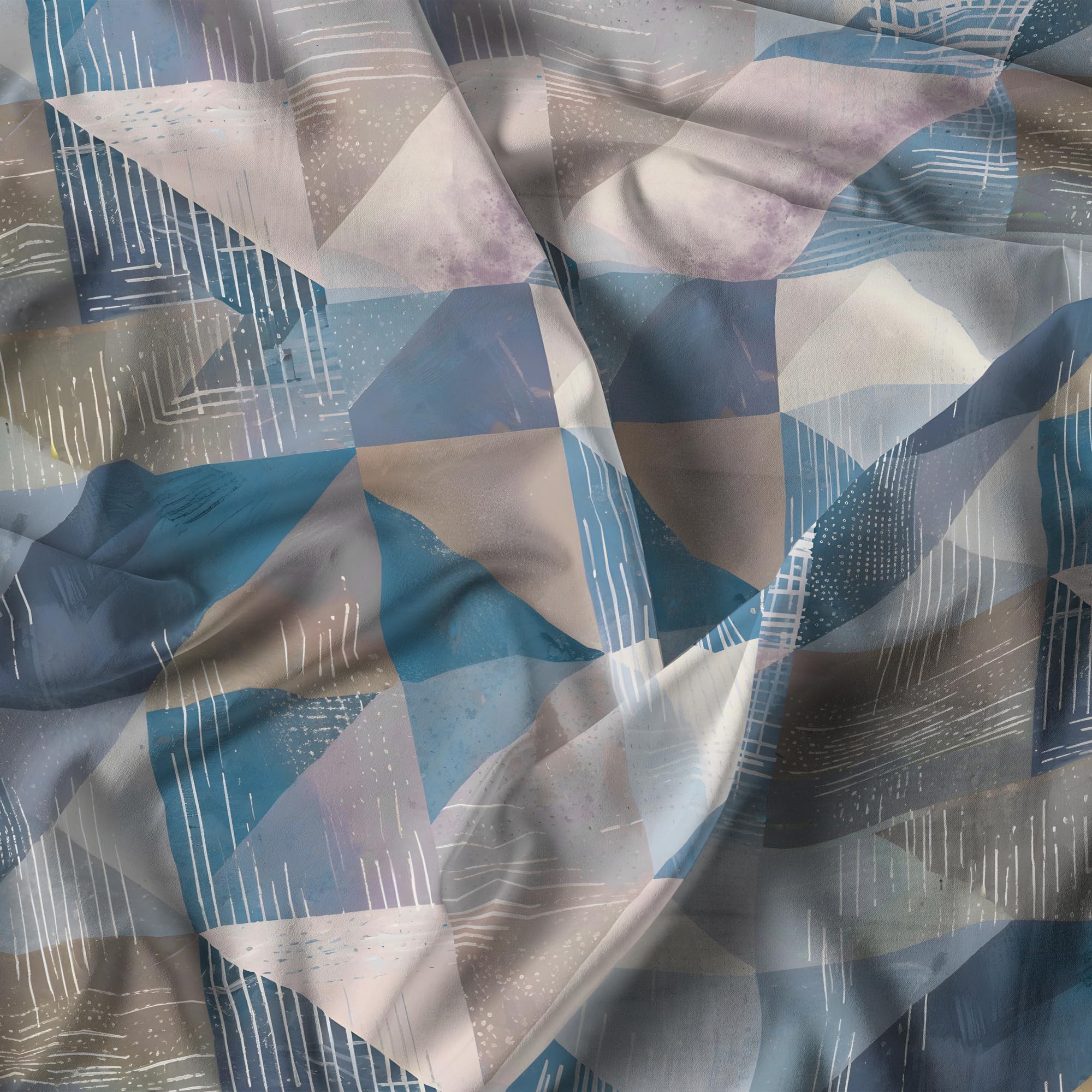 PARURE COPRIPIUMINO RIVER MATRIMONIALE SEPIK BLUE - 7