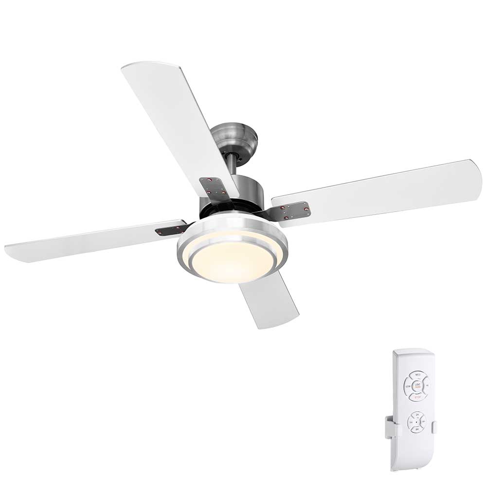 Sararoom 48CM Ventilatore da Soffitto con Luce e telecomando, 70W Plafoniera LED con Ventilatore, Dimmerabile Lampada da soffitto, 3 Colori,6 Velocità/Reversibili,Memoria per Soggiorno,Camera da Letto