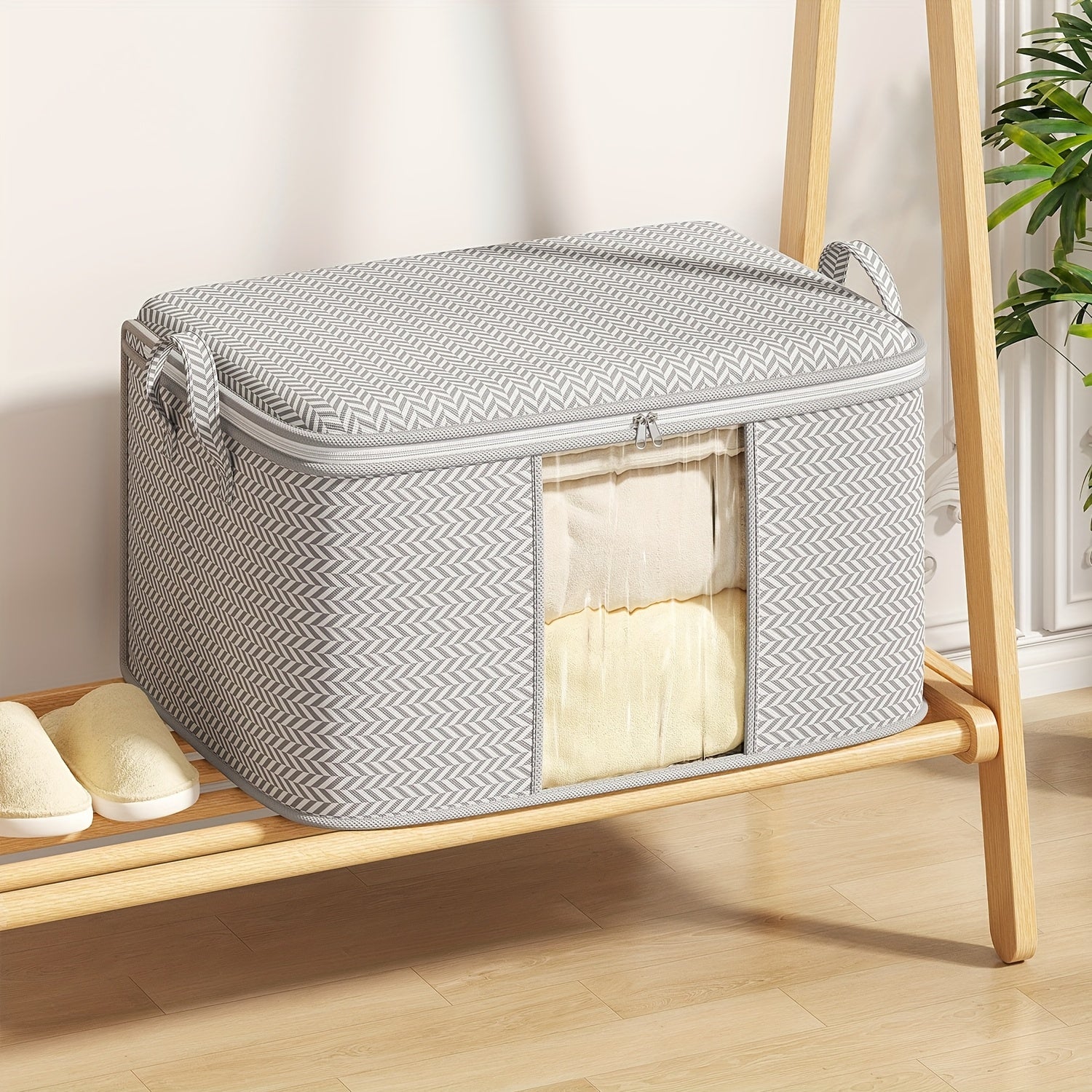 Sacchetti Portaoggetti Extra Large Con Cerniera E Finestra Trasparente, Organizer Per Vestiti Con Manici Robusti, Per Coperte, Trapunte E Biancheria - 2