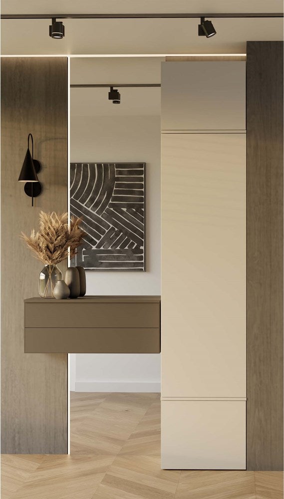 HAGA - Armoire d'entrée ou couloir à 3 portes – Garde-robe - beige cachemire - 3