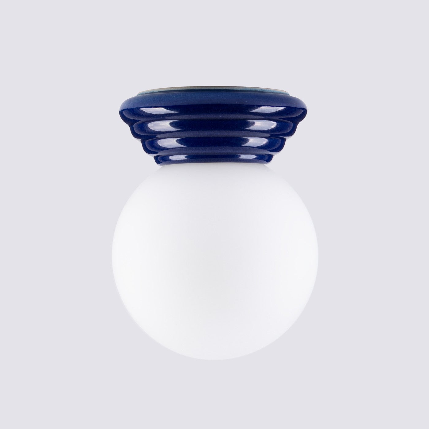 Lampa sufitowa ceramiczna szkliwiona ZORI ultramaryna 1xG9x8W ceramika / gips wym:12x12x16cm IP44 Sollux Lighting - 7