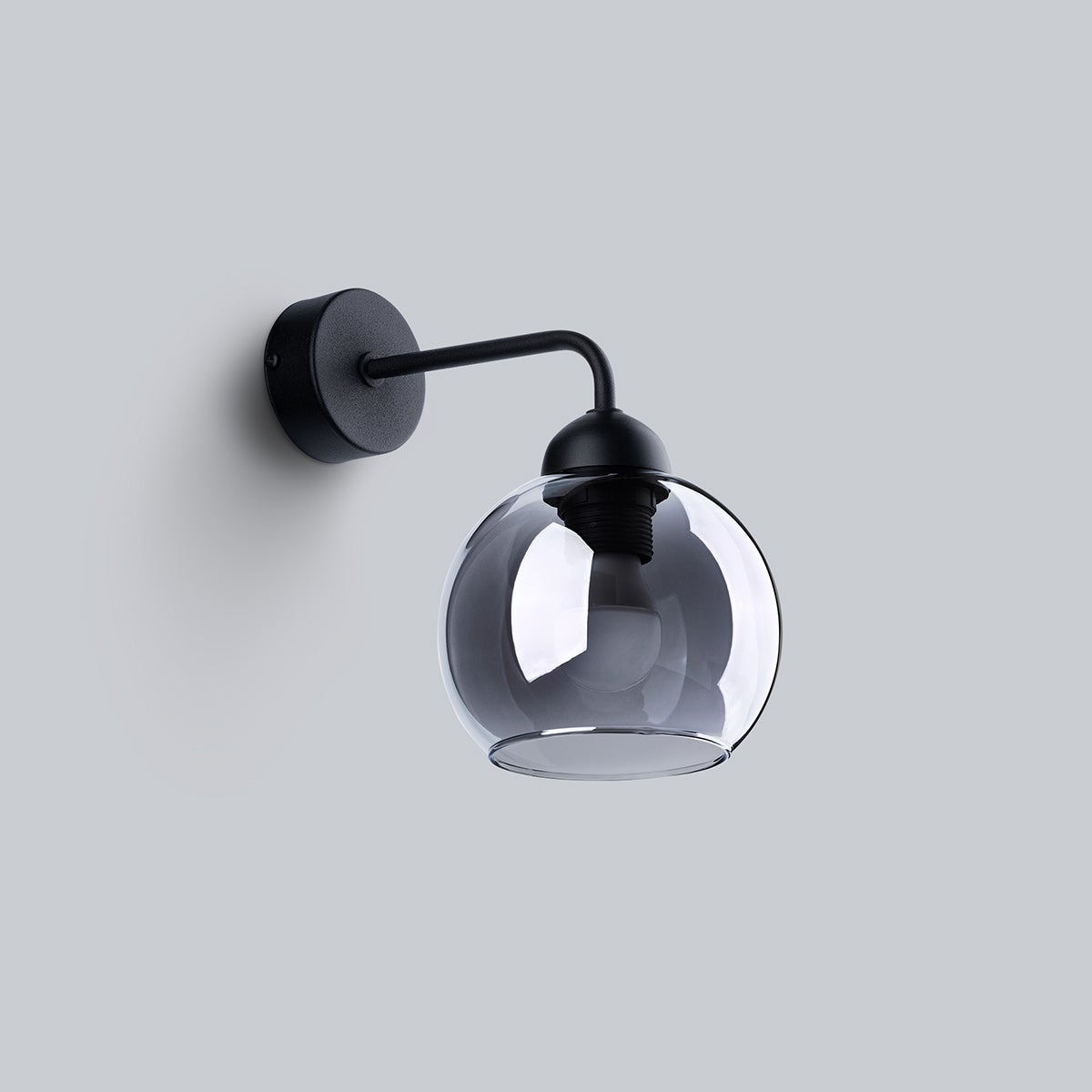 Kinkiet ZELARO 1 czarny LED 4000K - 15x15x26cm Sollux
