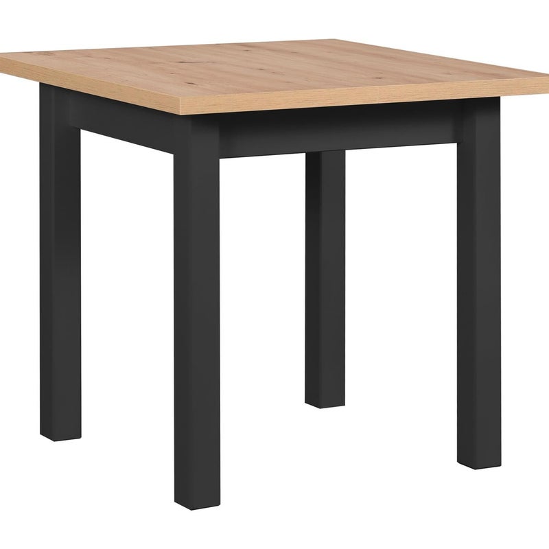 Elegancki rozkładany stół Max VIII – dąb artisan z czarnymi nogami, stylowy do każdej kuchni