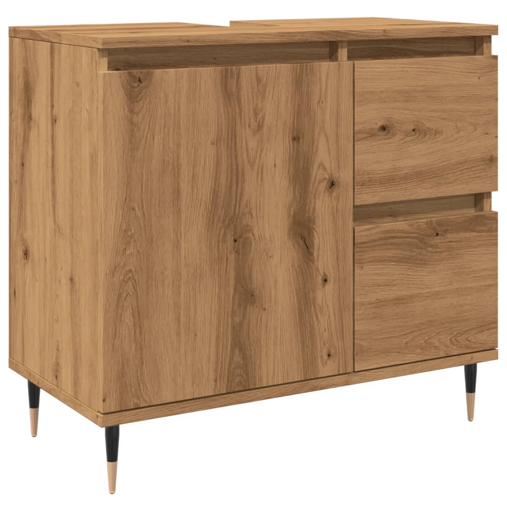 Mueble de baño de roble hecho a mano en madera de ingeniería - 2