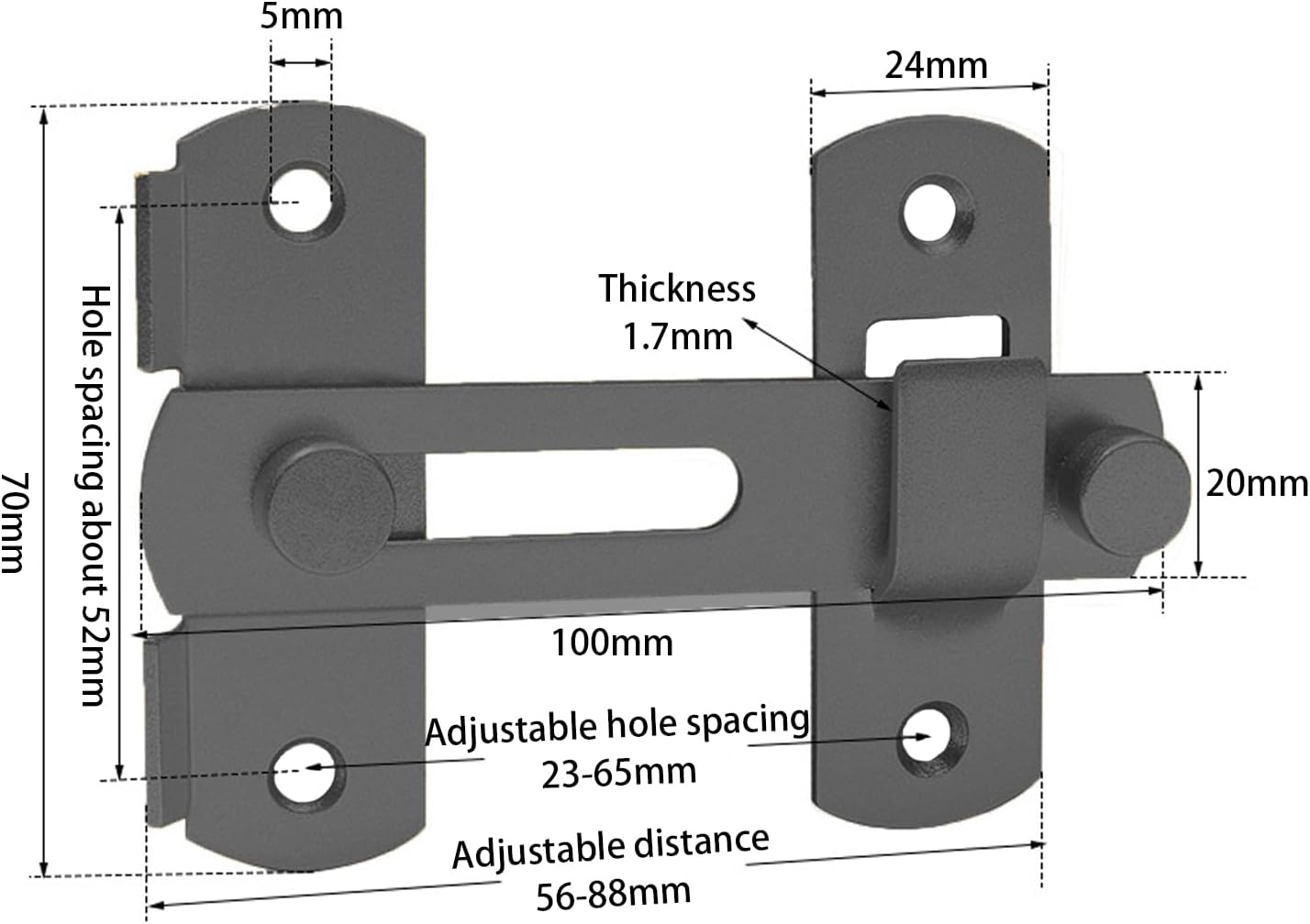 ACIER INOXYDABLE GATE-LATCHES Clapet Verrou Sécurité Porte Verrou Latch-Lock Vis EUR 8,54