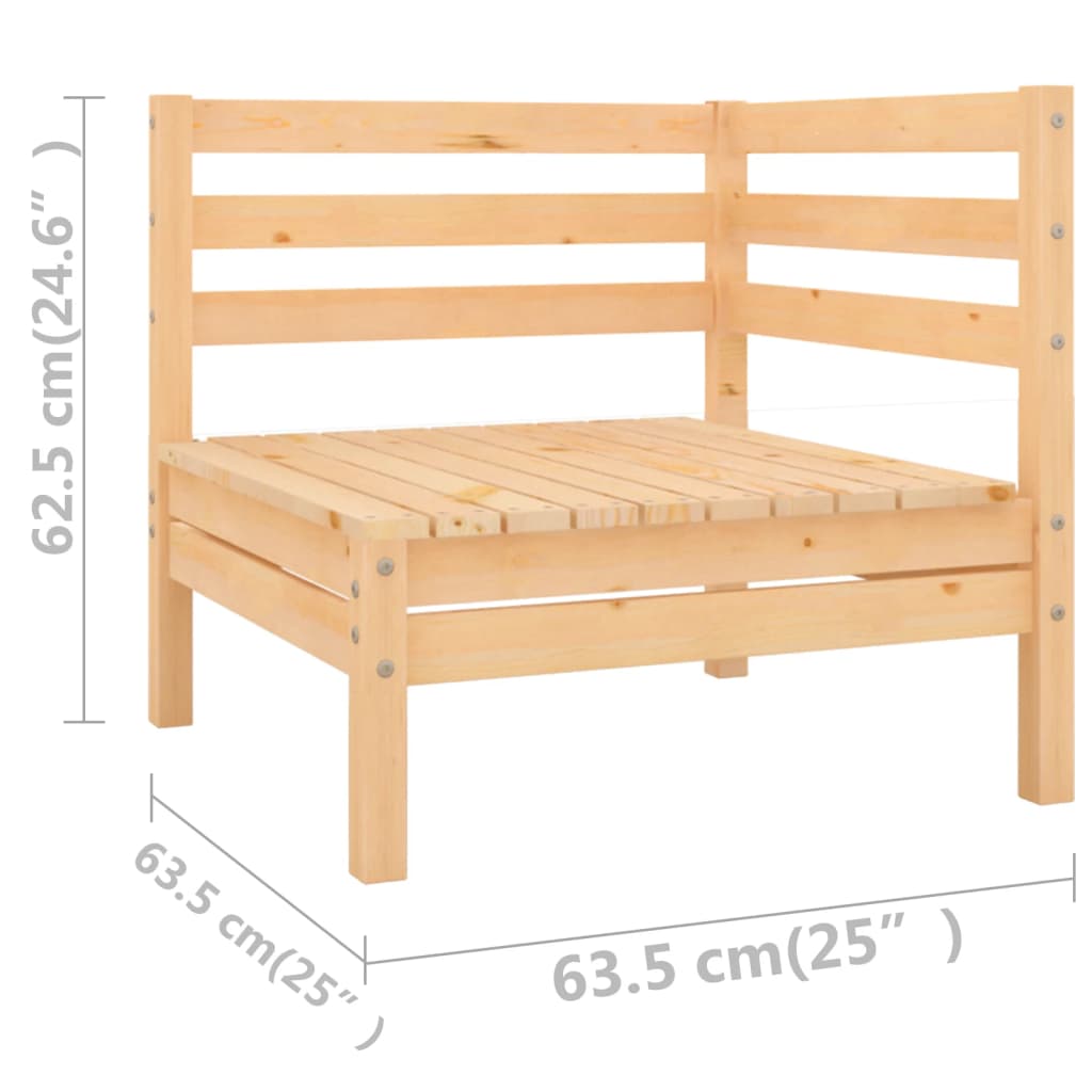 Salon bas de jardin en Bois Marron 8 personnes - 7