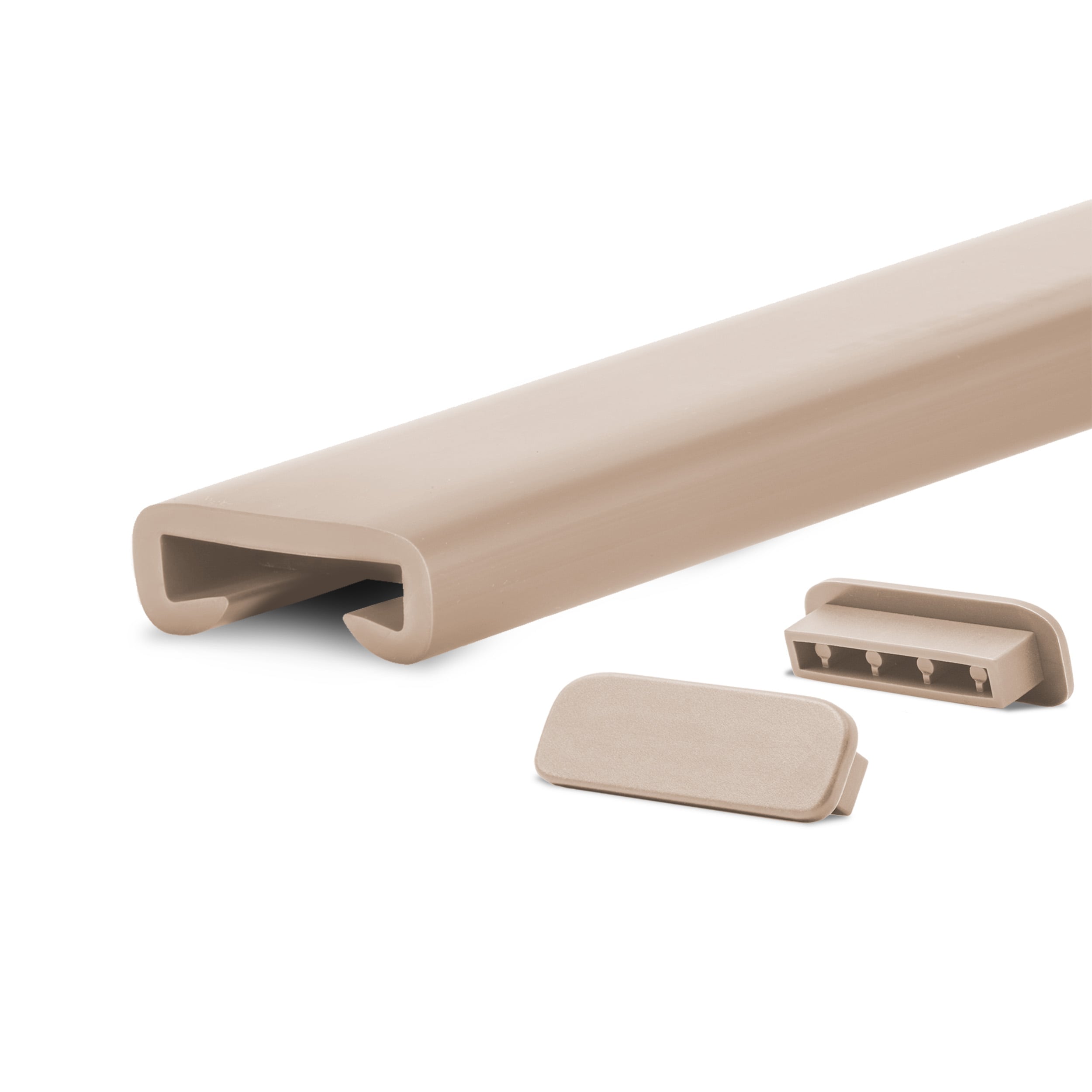 Poręcz PVC 40x8 mm - nakładka na poręcz schodową antypoślizgowa PREMIUM - 1 m, beżowa