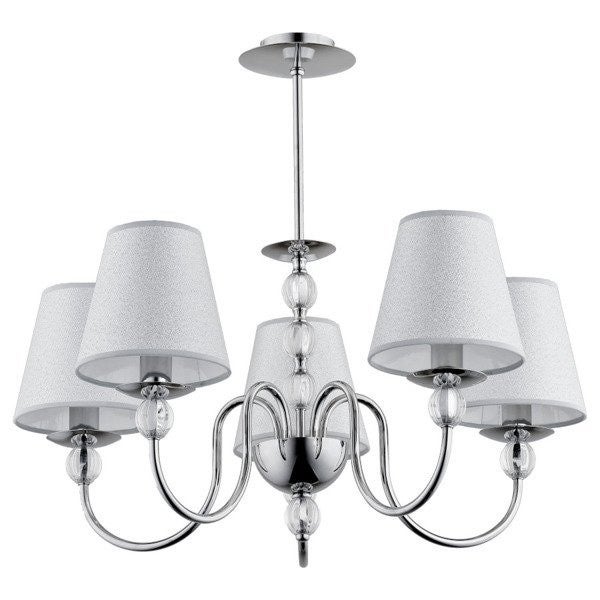 Lampa wisząca Emmanuelle chromowana 5xE14x10W wym: 54 x 57 x 57 cm metal Alfa