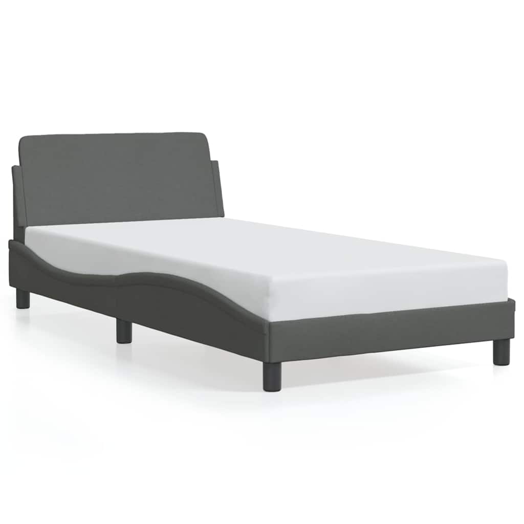 Giroletto Senza Materasso VidaXL - 100x200 Cm, Nero, Tessuto, Con Testiera E Striscia LED