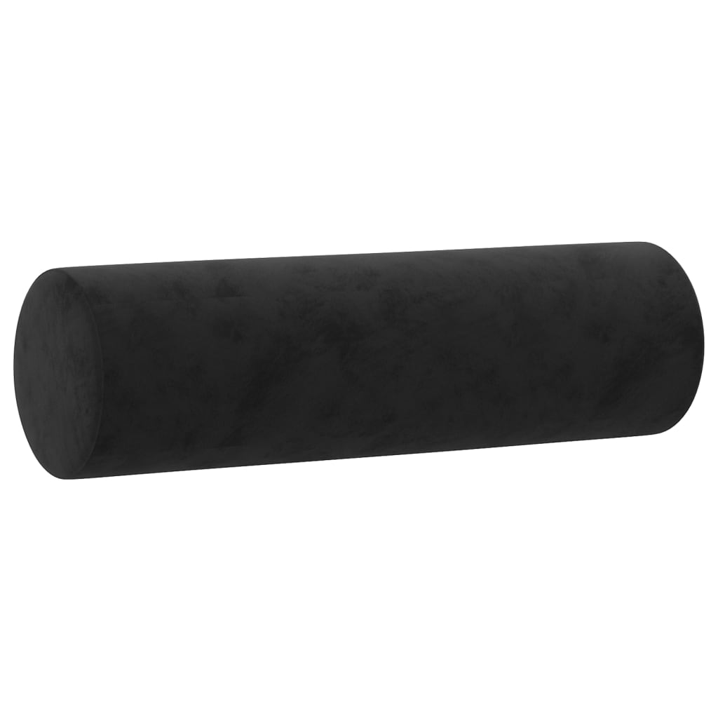 Maison Exclusive - Cuscini Decorativi 2 pz Nero Ø15x50 cm in Velluto - 8