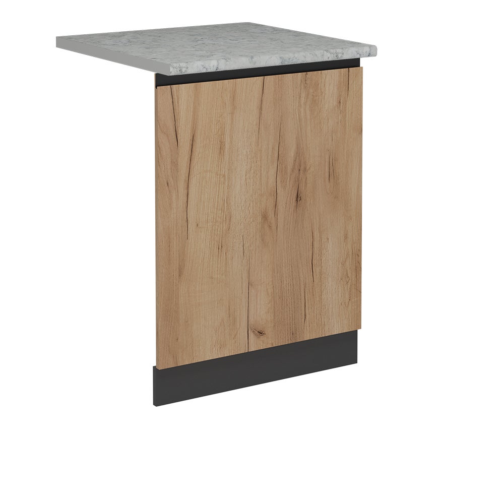 Vicco Panel przedni zmywarki R-Line, Złoty dąb energetyczny, 60 cm J-Shape, BP Marmur