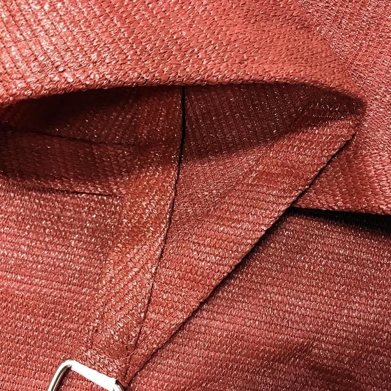 Voile d'ombrage 5 x 4 x 4 m triangulaire 280g/m² - Haute densité résistante au vent - Tissu micro-aéré - Terracotta - 4