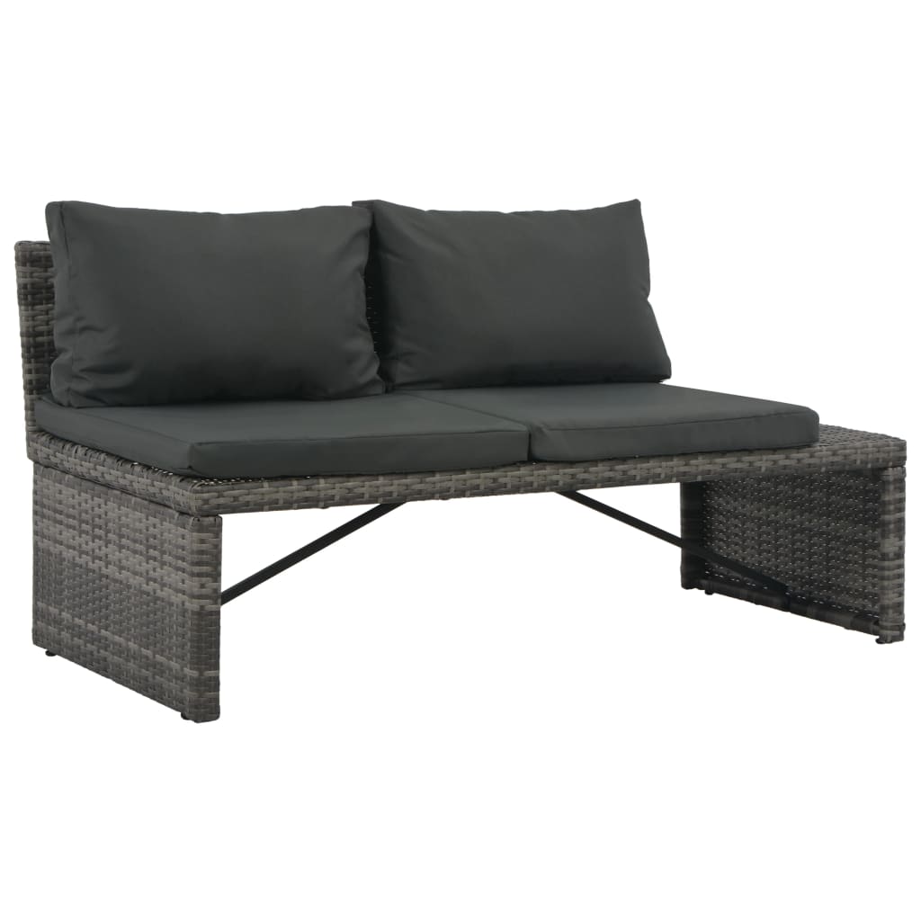 Maison Exclusive - Set Divani da Giardino 3 pz con Cuscini in Polyrattan Grigio - 3