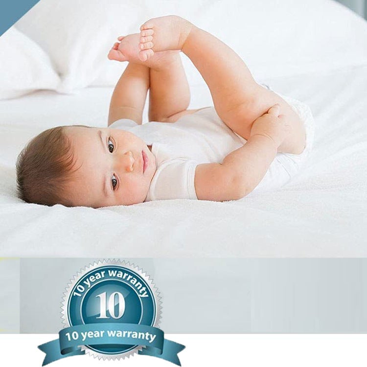 Protège-matelas 160 x 200 cm + 30 cm - Imperméable et durable - Protège-matelas en coton respirant, protection respirante - 9