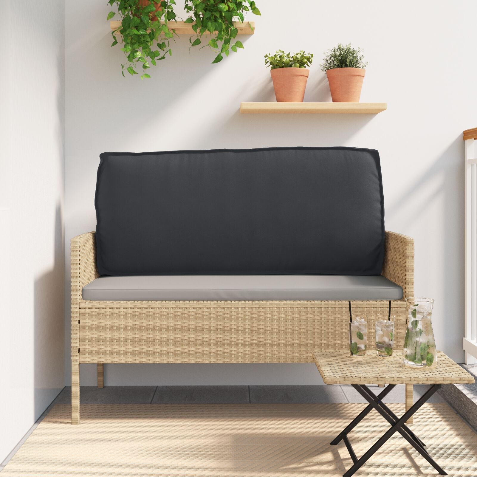 Poduszka Czarny 120 x 40 x 12 cm Materiał Oxford vidaXL
