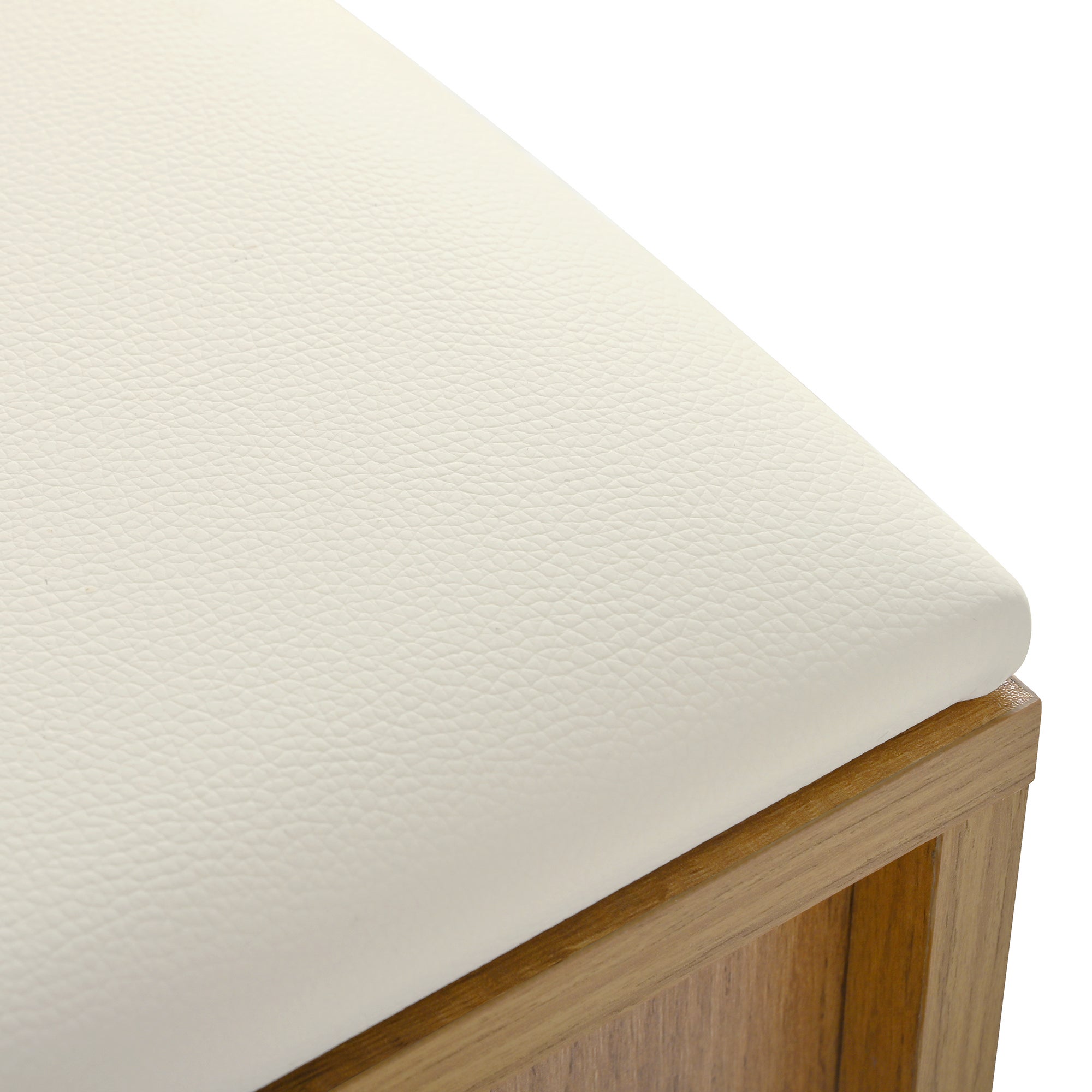 Set de meuble d'entrée, penderie murale avec banc à chaussures, miroir et 5 portes, naturel, 140×35×133 cm - 7