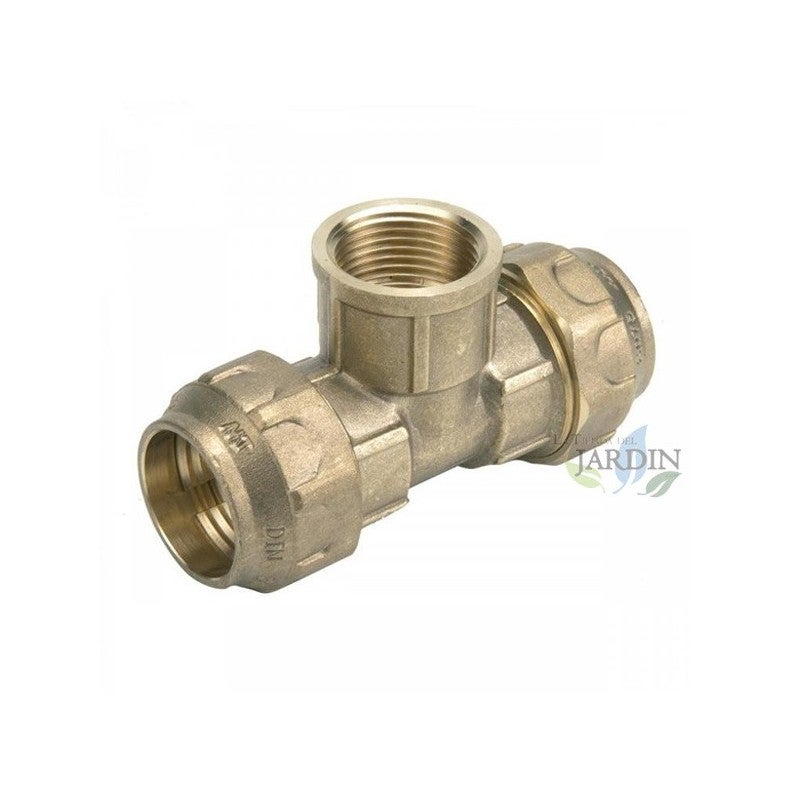 TOF Raccordo Ottone TE Giunto Acqua/Gas Polietilene 25/32