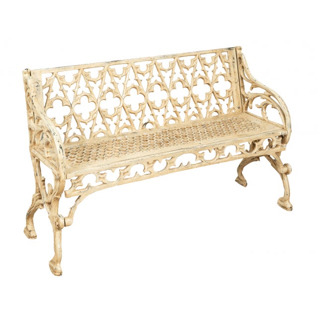 BISCOTTINI Banc de Jardin en Fonte - Banc d'Extérieur pour 3 - Bancs de Jardin Finition Antique - Style Art Nouveau - 130x47x79 cm