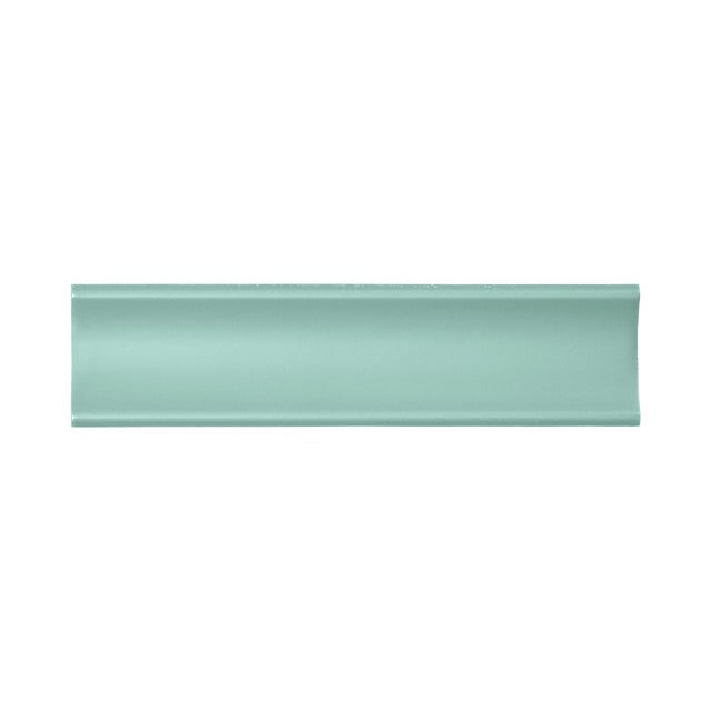 Canaleta interna para revestimento 5x20 cm cor Verde Água-Marinha brilhante (1peça)