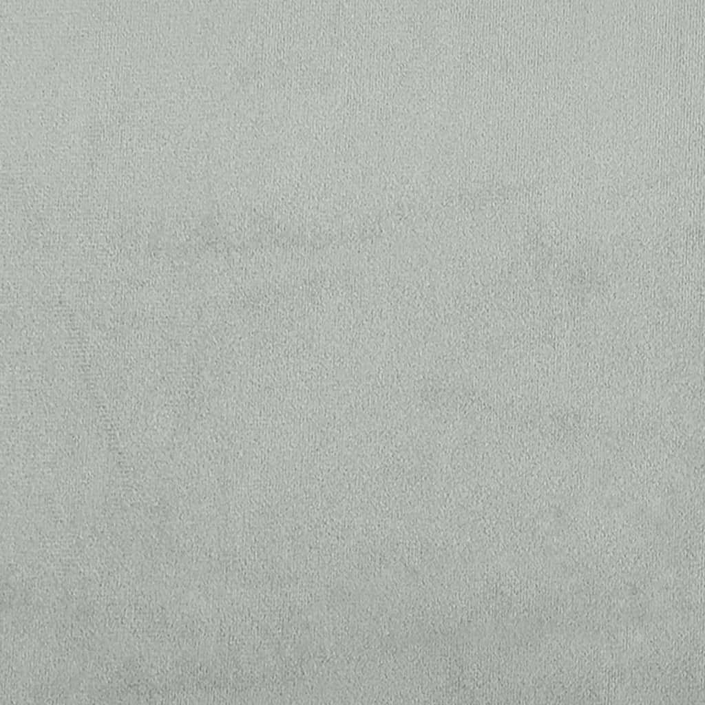 Cadre de lit sans matelas en velours gris clair pour la chambre, 160 × 200 cm - 8