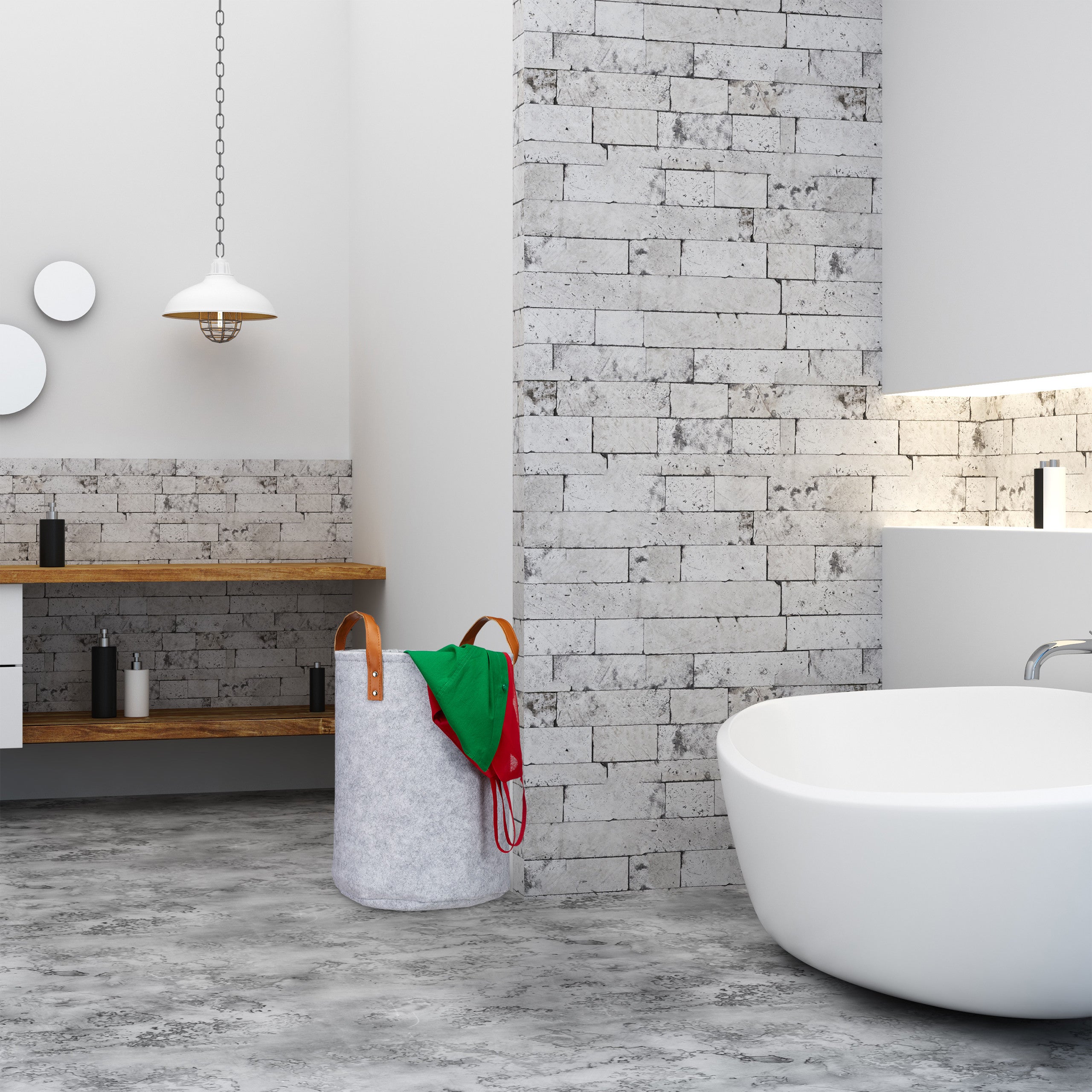 Panier à lessive en feutre, poignée, 28l corbeille de rangement chambres, bain,HxD45 x 30 cm,noir, Relaxdays - 5