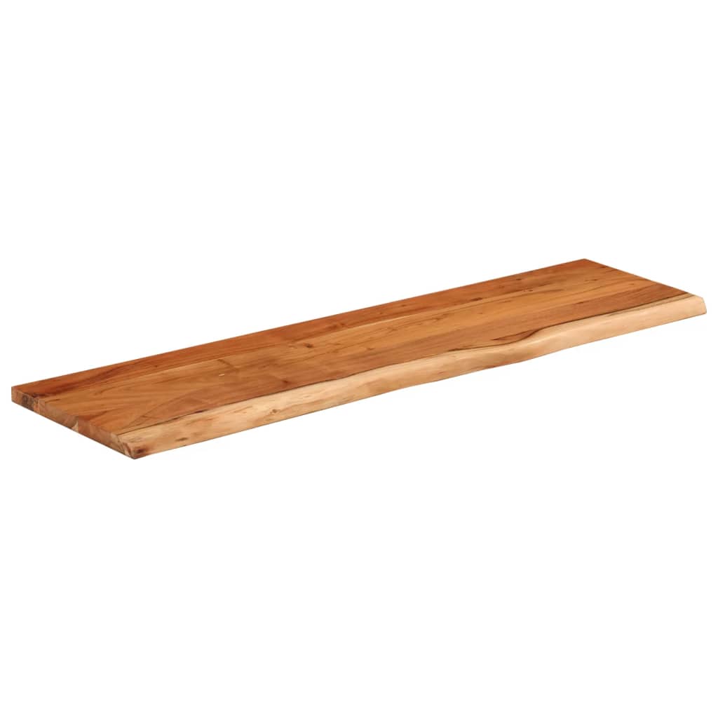 Étagère murale | Étagère flottante | Étagère suspendue rectangulaire massif acacia bordure assortie CFW469937 - 3