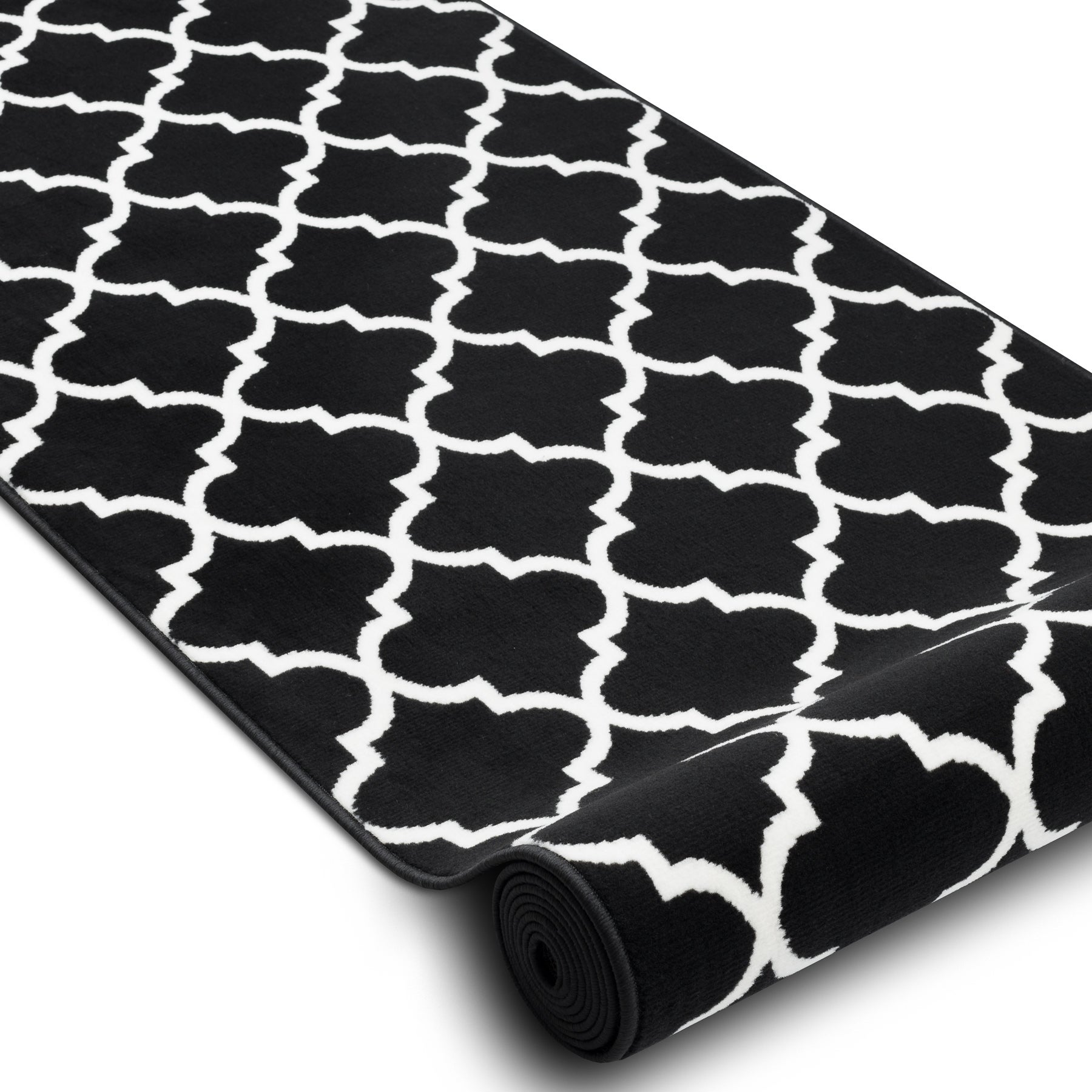 CHODNIK BCF MORAD Trelis koniczyna marokańska czarny / krem 60 cm 60x480 cm - 2