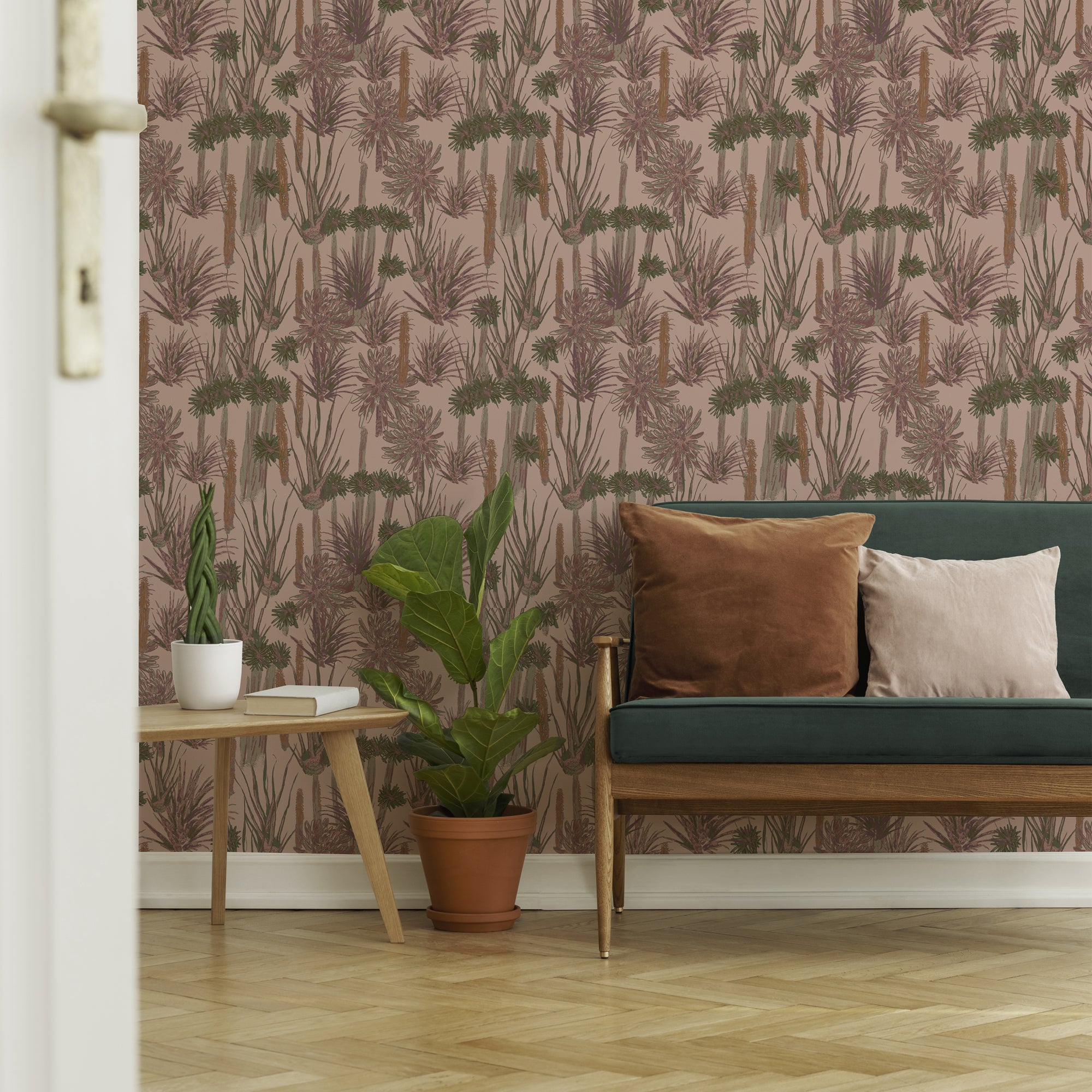Papier peint intissé Gobi 1005 x 52cm Rose | Leroy Merlin