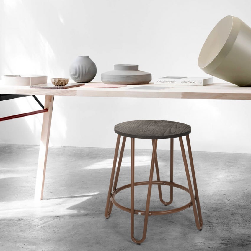 Tabouret de bars et restaurants au design industriel en métal Carbon One - 2