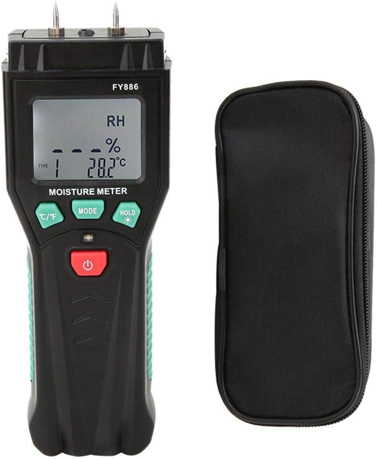 Detektor wilgotności, detektor wilgotności drewna, wilgotnościomierz, tester wilgotności, cyfrowy ekran LCD