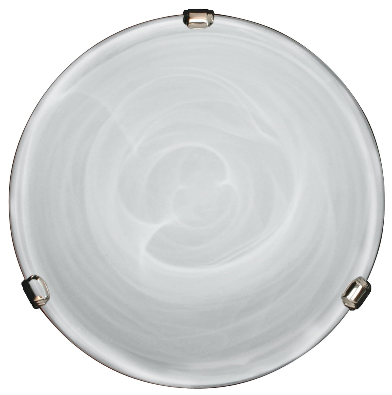 Plafon Duna okrągły chromowany biały 1xE27x20W wym: 9 x 30 cm IP20 szkło Candellux