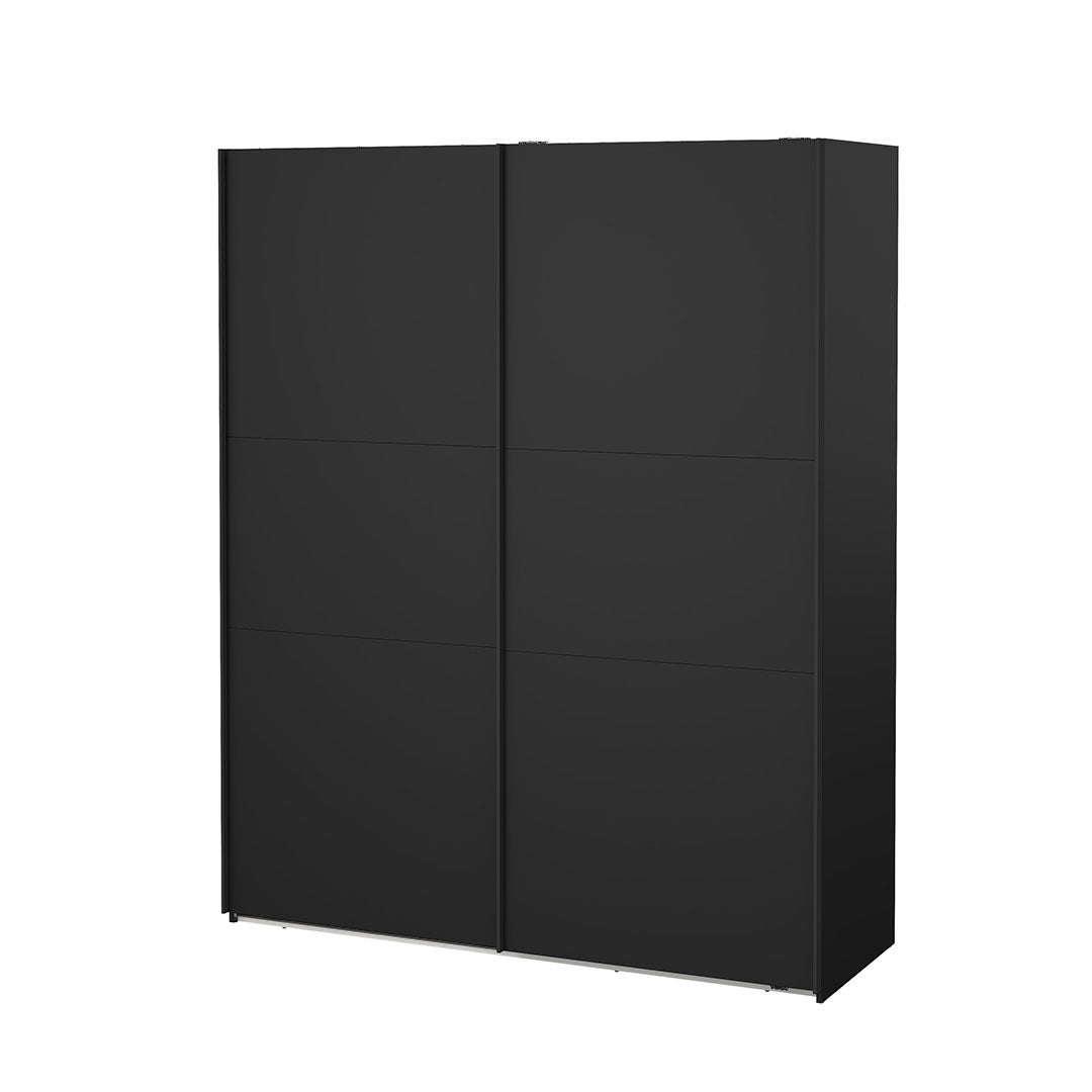 Como szafa przesuwna 2 drzwi 180x220cm matowy czarny.