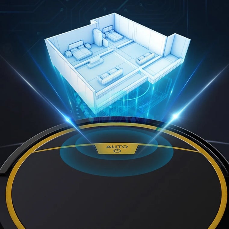 Inteligentny robot odkurzający ze zbiornikiem na wodę, zamiatający, odkurzający i myjący w jednym urządzeniu, czarny - 2