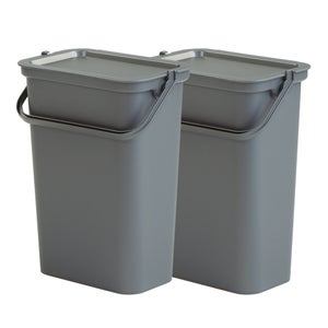 Papelera Baño Cubo Basura Reciclaje De 10 Litros Para Bau00f1o Con