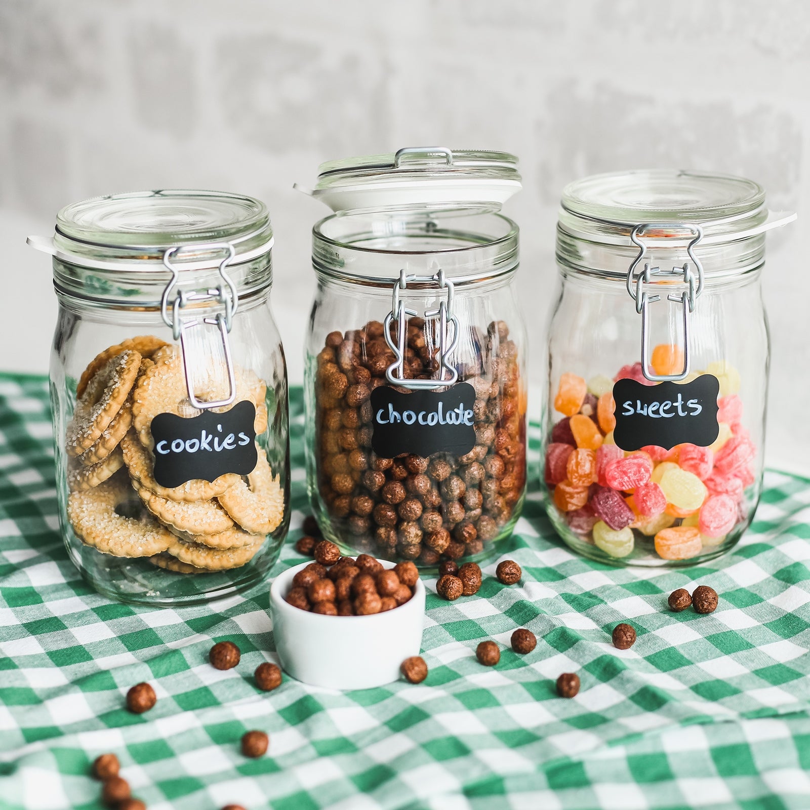 Cabilock Bocal De Rangement Verre Avec Couvercle Hermétique Bonbons Fruits Secs Et Thé Design Élégant Résine Capacité Pratique Pour Maison Bureau