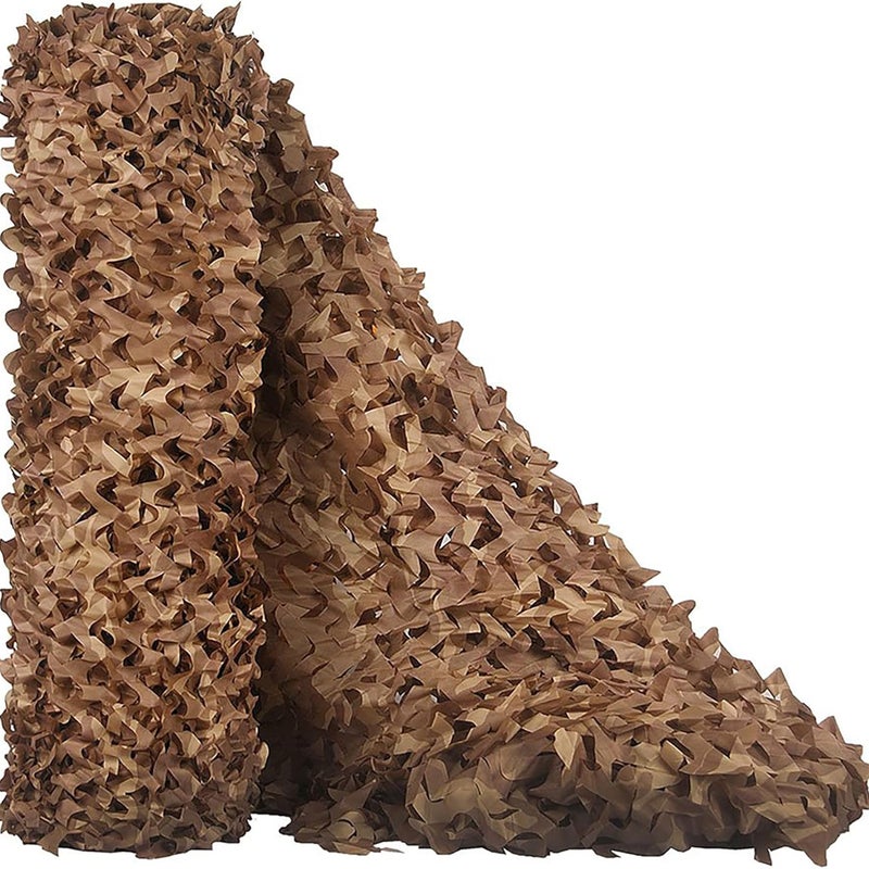 Brązowa siatka kamuflażowa 1,5*4 metry 1 sztuka zewnętrzna dekoracyjna siatka kamuflażowa chroniąca przed słońcem osłona górska