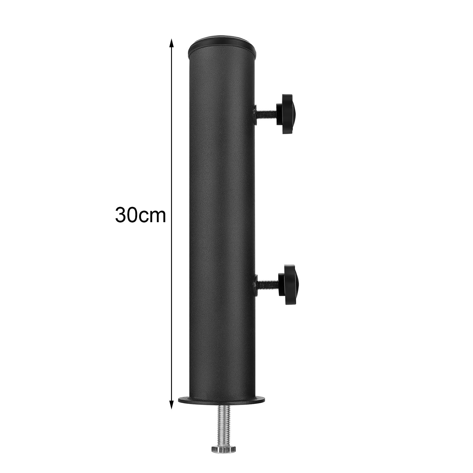 Kit de support de parasol universel avec tube d'insertion et manchon de fixation pour mât, pour extérieur et jardin, Noir - 3