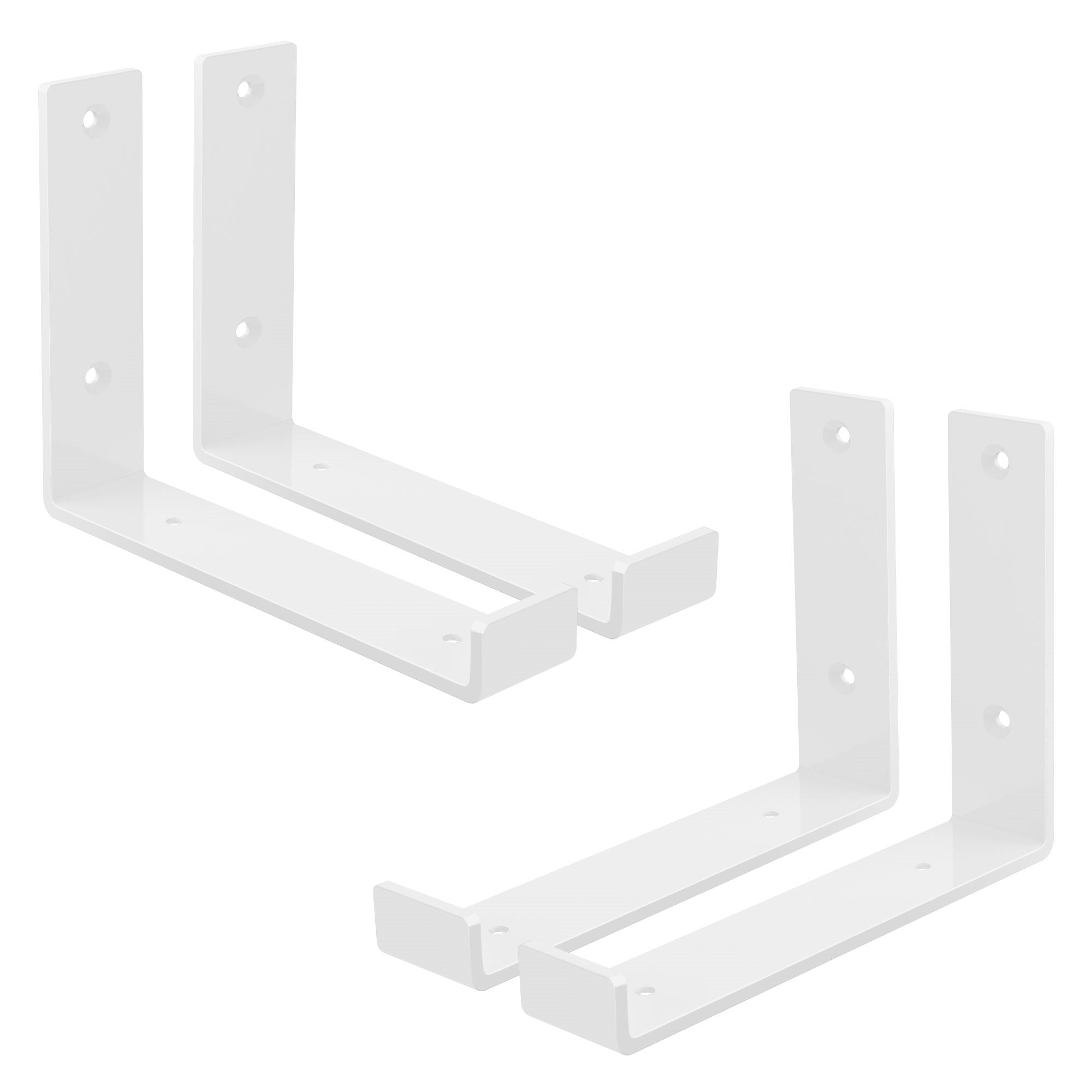 4 Grands Supports D’étagère En Bois Corbeau – Style Colonial – Bruts 29 X 21 Cm