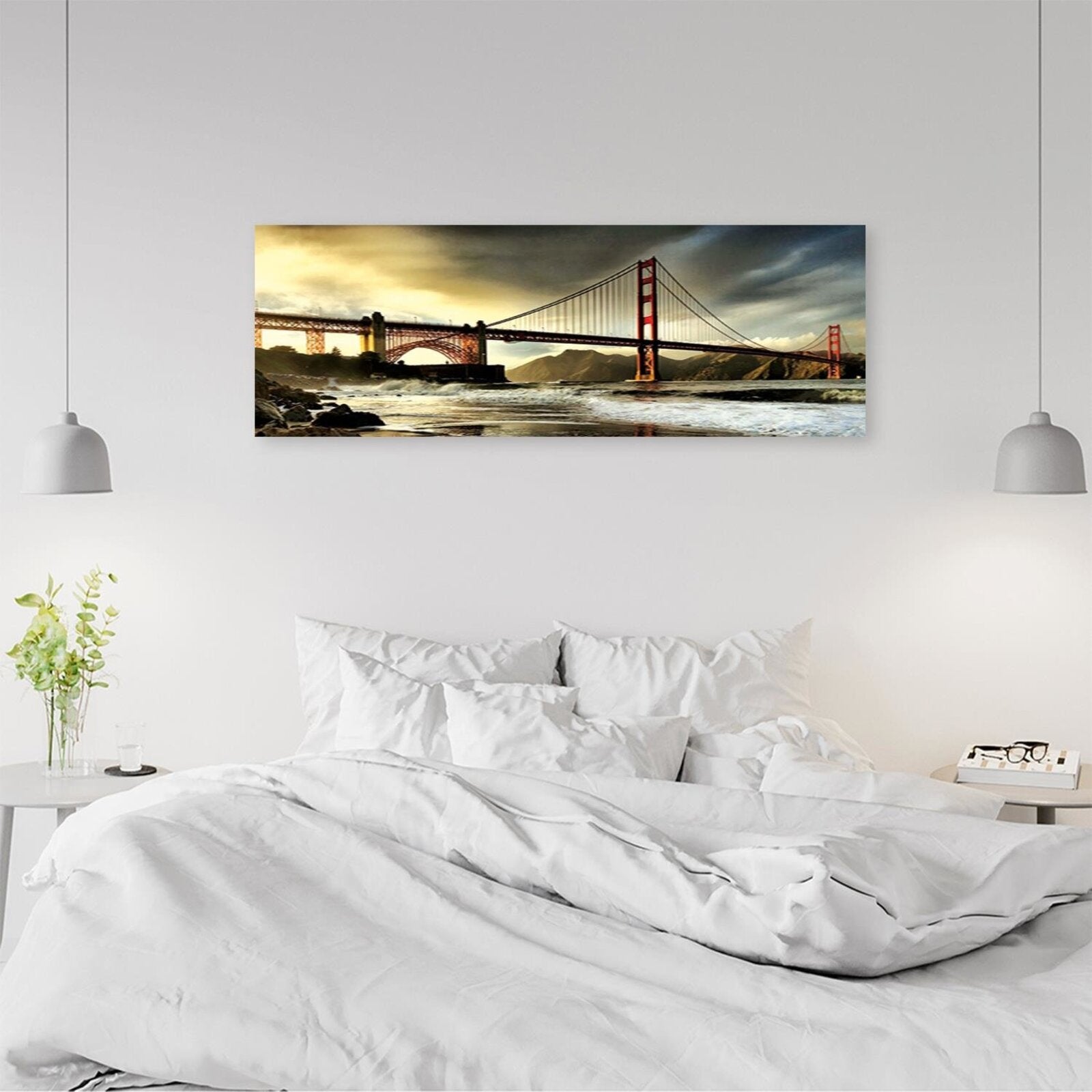 Tableau bois le pont du Golden Gate - 150 x 50 cm - 4