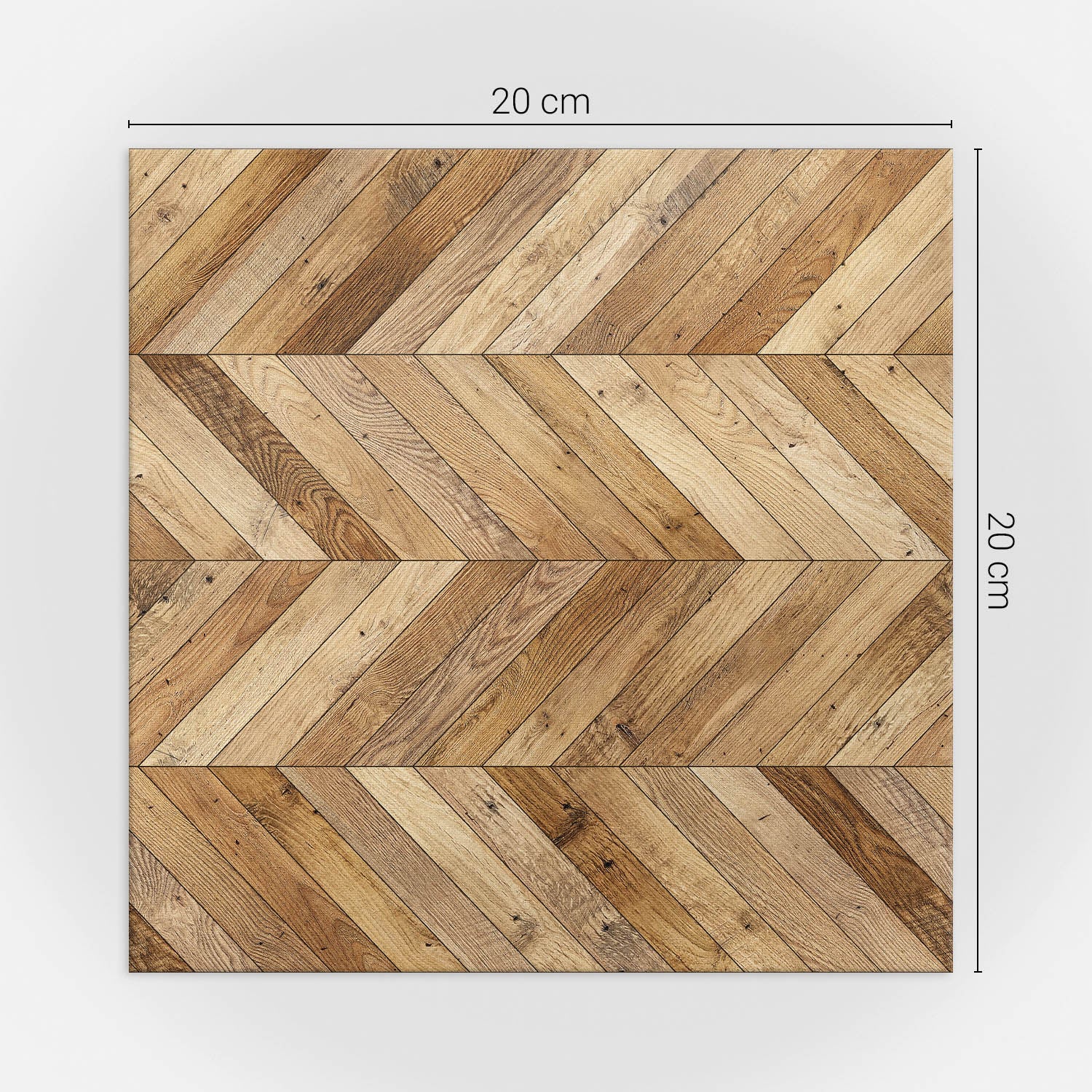 Dalles murales décoratives, Dalles PVC | 20x20x20 |Motif à chevrons en bois - 5