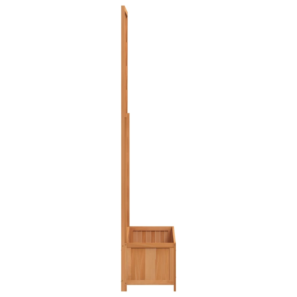 Bac à fleurs avec treillis bois massif 90x35x180 cm, idéal plantes grimpantes, jardin, terrasse, Marron – ComfortXL Outdoor Living - 5
